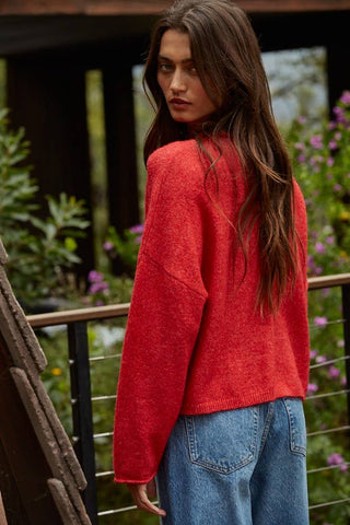 Cozy Rolled Round Neck Sweater