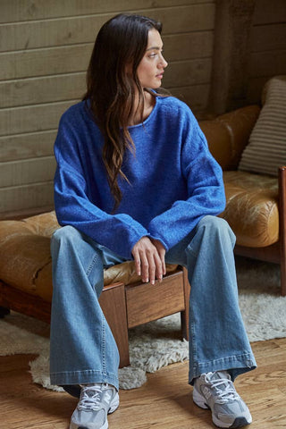 Cozy Rolled Round Neck Sweater
