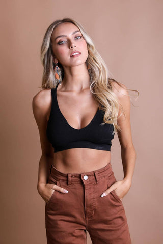 Lace Racerback Bralette - Romantic/Whimsical Design: Blue Gray
