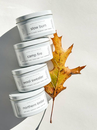 Alpine Chill - 5 oz Balsam + Suede Cream Tin Candle