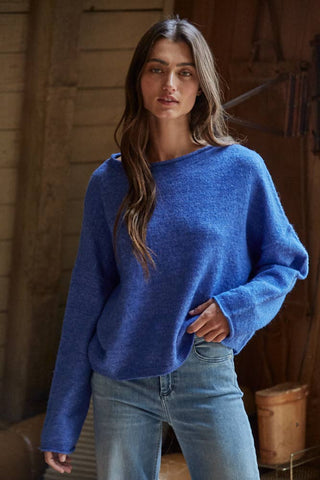 Cozy Rolled Round Neck Sweater