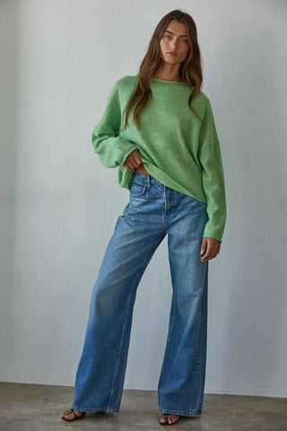 Cozy Rolled Round Neck Sweater