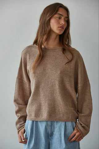 Cozy Rolled Round Neck Sweater