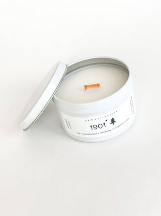 Alpine Chill - 5 oz Balsam + Suede Cream Tin Candle