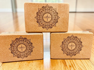 Cork Yoga Block - Natural Anti-Bacterial Yoga Blocks for Support & Alignment
