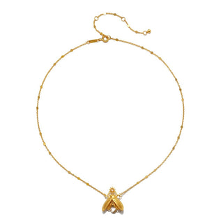 Satya Sacred Light White Topaz Firefly Necklace 16"