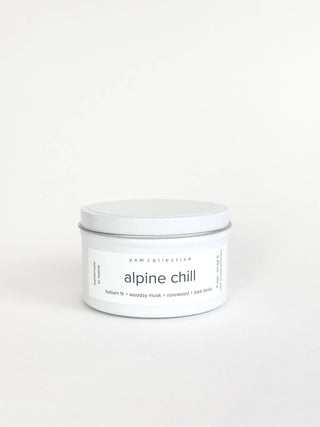 Alpine Chill - 5 oz Balsam + Suede Cream Tin Candle
