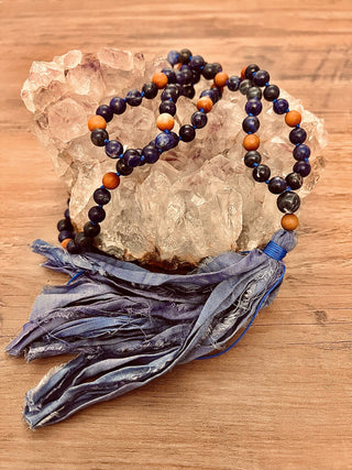 Sodalite & Sandalwood Mala